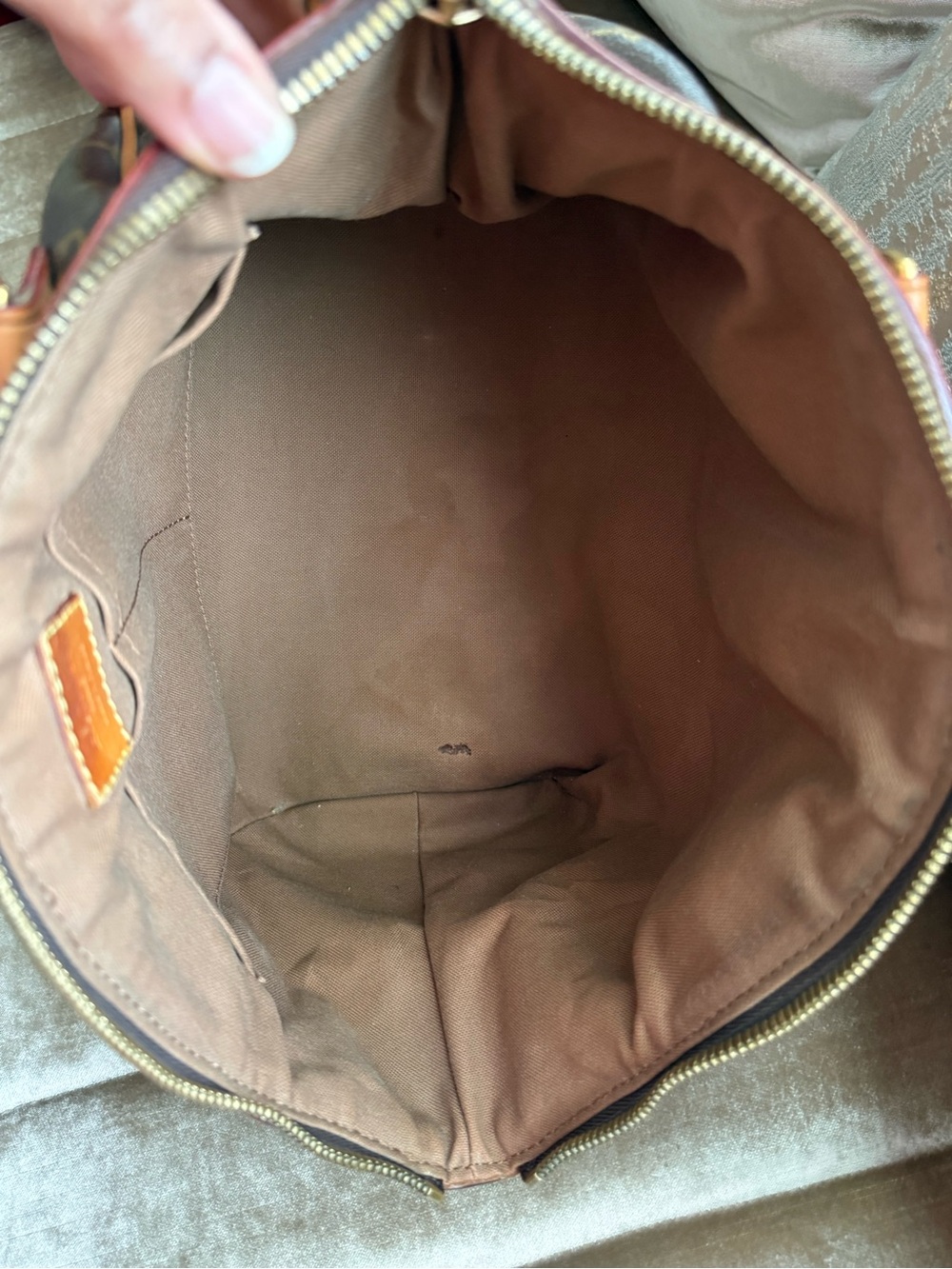 Louis Vuitton Tavioli PM Canvas Satchel with Tan Leather Trim - Picture 10 of 16